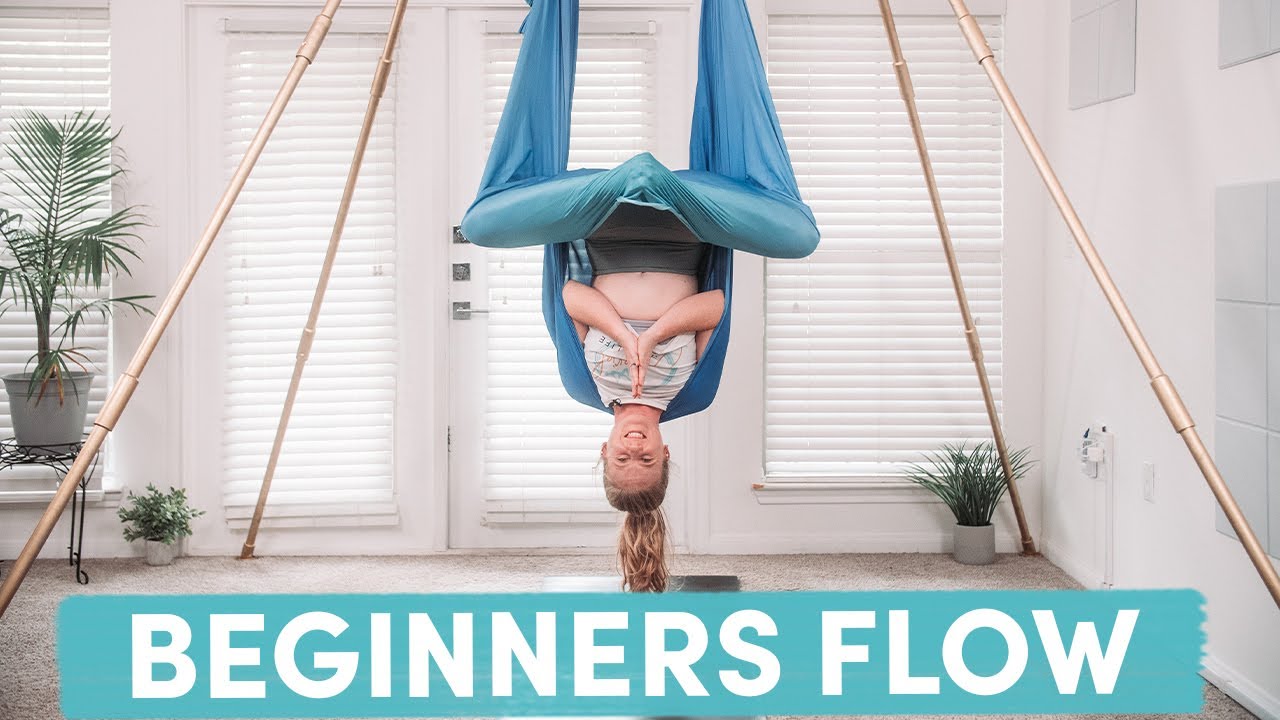 Aerial Yoga Beginner's Class 5 Pose Open Hammock Flow AerialFitness