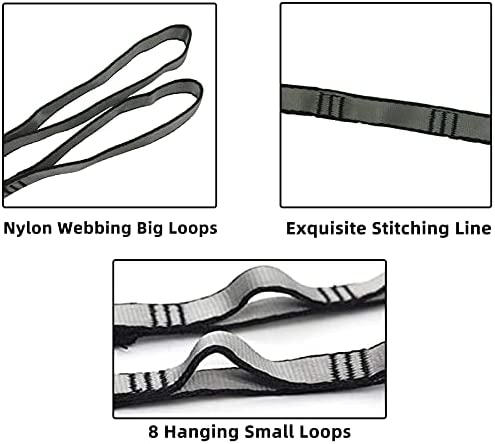 PRIOR FITNESS 2pcs Nylon Daisy Chain Straps for Aerial Yoga Hammock Swing Adjustable Aerial Silk Extender Strap Rope Anti-Gravity Yoga Extend Belts - Image 2