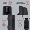 SABRE Advanced Pepper Spray Keychain with Quick Release – 3-in-1 Pepper Spray, CS Tear Gas & UV Dye – Maximum Strength Police OC Spray, Finger Grip for Better Aim – Optional Practice Spray - Image 2