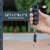 SABRE Advanced Pepper Spray Keychain with Quick Release – 3-in-1 Pepper Spray, CS Tear Gas & UV Dye – Maximum Strength Police OC Spray, Finger Grip for Better Aim – Optional Practice Spray - Image 3