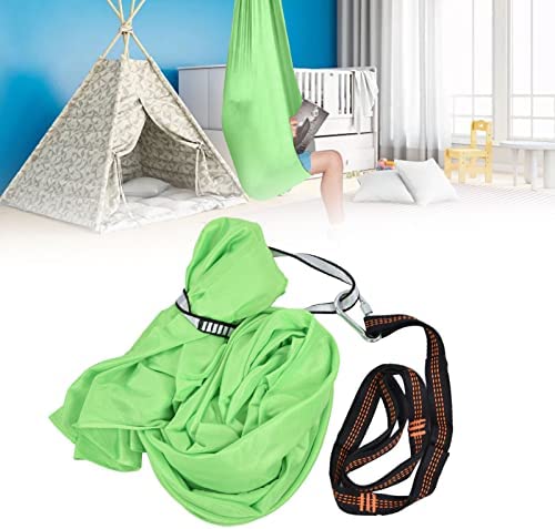 Luroze Aerial Yoga Hammock, High Strength Nylon Breathable Training Hammock Soft and Comfortable Relieve Pain Pilates Silk Swing Set for Yoga, Swing, Fitness(Green) - Image 4