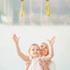 etonweag Children Trapeze Swing Bar with Rings, Swing Set Accessories Outdoor, Indoor Gym Swingset, Wooden Playset with Plastic Rings for Kids with Adjustable Rope, Connection Buckles, Hanging Straps - Image 2