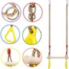etonweag Children Trapeze Swing Bar with Rings, Swing Set Accessories Outdoor, Indoor Gym Swingset, Wooden Playset with Plastic Rings for Kids with Adjustable Rope, Connection Buckles, Hanging Straps - Image 6