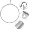 DYRABREST Rings, 85CM Aerial Hoop, Circus Aerial Equipment, Yoga Hoop, Aerial Rings Equipment, Professional Aerial Lyra Suitable for Homes, Studios, Dance Studios, Gyms and Performance Venues - Image 9