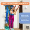 Gym1 Indoor Home Gym Aerial Yoga Bundle: Pull-Up Bar Core Unit and Nylon Yoga Hammock/Sensory Swing with Extension Straps for Arms & Legs, Safety Tested, Installs Easily, No Drilling, No Hammering - Image 4