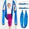 Gym1 Indoor Home Gym Aerial Yoga Bundle: Pull-Up Bar Core Unit and Nylon Yoga Hammock/Sensory Swing with Extension Straps for Arms & Legs, Safety Tested, Installs Easily, No Drilling, No Hammering - Image 8