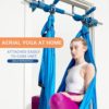 Gym1 Indoor Home Gym Aerial Yoga Bundle: Pull-Up Bar Core Unit and Nylon Yoga Hammock/Sensory Swing with Extension Straps for Arms & Legs, Safety Tested, Installs Easily, No Drilling, No Hammering - Image 9