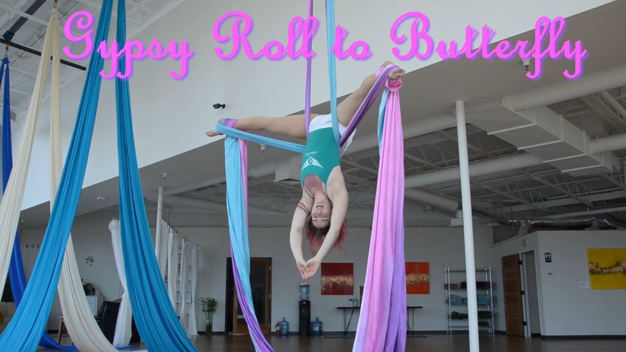Aerial Silks Tutorial Gypsy Roll to Butterfly AerialFitness