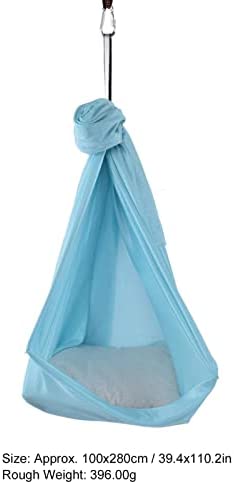 SALUTUY Yoga Sling, Aerial Yoga Swing Set Breathable Elastic Durable 25KN/5620 Lbf Easy to Set Up Aerial Yoga Hammock Kit Comfortable for Body Firming Aerial Yoga(Light Blue) - Image 6
