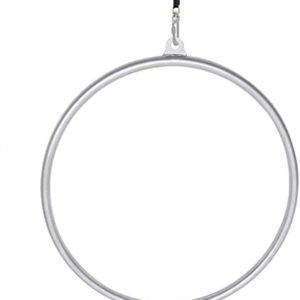 Aohuada Hoop, 770LBS Single Point Circus Aerial Equipment, Aerial Ring Kit with Rigging Carry Bag, Aerial Yoga Equipment, Stainless Hoop Set for Beginners or Professionals(Ring Diameter: 90cm)