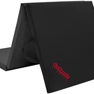 GoSports 6'x2' Tri-Fold Exercise Fitness Mat - Great for Workouts, Yoga, MMA and More