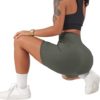 OMKAGI Women Cross Waist Workout Shorts with Pocket 5" Booty High Waisted Shorts - Image 5