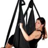Aerial Yoga Swing Set Yoga Hammock Trapeze Sling Inversion Tool for Indoor Home Fitness (Black) - Image 5