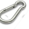 sprookber Stainless Steel Spring Snap Hook Carabiner - 304 Stainless Steel Clips, Set of 6 - Image 2