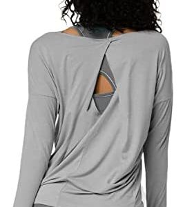 Sanutch Long Sleeve Workout Shirts Backless Top Exercise Clothes for Women