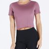 CADMUS Workout Crop Tops Women Racerback Dry Fit Athletic Shirts Short Sleeve 3 Piecese - Image 2