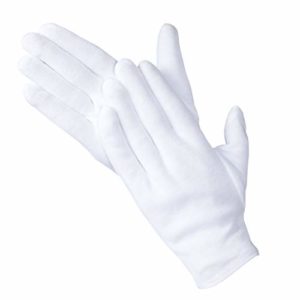 CHARMICS 12 Pairs White Cotton Gloves for Dry Hands, Moisturizing Gloves Overnight, 23cm / 9 Inch Eczema Gloves, Washable SPA Gloves, Premium White Gloves Women and Men