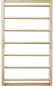 Urban Cycling Apparel Swedish Ladder Wood Stall Bar Suspension Trainer – Physical Therapy & Gymnastics Ladder w/ 10 Strategic Rods. Solid Pine.
