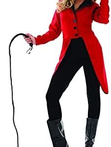 Womens Circus Ringmaster Jacket Adults Red Showman Tailcoat Costume