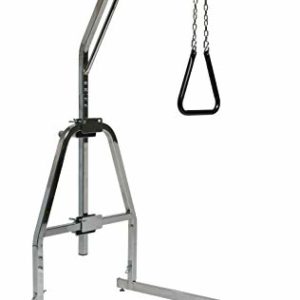 Lumex Versa-Helper Overhead Bed Trapeze Bar with Floor Stand, Supports 450 lbs, Chrome