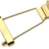 Alnicov 6 String Guitar Trapeze Tailpiece Bridge for Jazz Archtop Guitar Replacement - Gold - Image 4