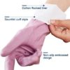 Wahoo 3 Pairs PVC Dishwashing Cleaning Gloves, Skin-Friendly, Reusable Kitchen Gloves with Cotton Flocked Liner, Non-Slip, Small - Image 2