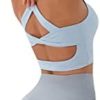 Sports Bras for Women Criss-Cross Back Padded Workout Tank Tops Medium Support Crop Tops for Women - Image 5