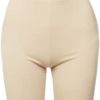 Women's Basic Solid Premium Cotton Mid Thigh High Rise Biker Bermuda Shorts - Image 2