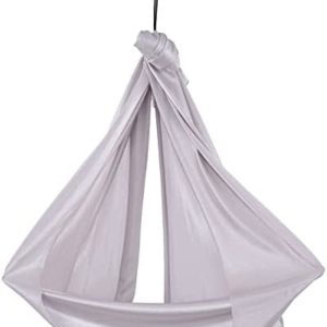 Luroze Aerial Yoga Hammock, High Strength Nylon Breathable Yoga Training Hammock Soft Gray