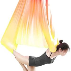 Multicolour Aerial Anti-Gravity Yoga Hammock Swing Flying Yoga Bed Bodybuilding Gym Fitness Equipment Inversion Trapeze (Color : B, Size : 5m)