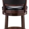 Ball & Cast Swivel Counter Height Barstool 24 Inch Seat Height Cappuccino Set of 2 - Image 3