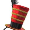 Mini Ringmaster Ringleader Small Top Hat Headband - Lion Tamer Headpiece - Toy Soldier Costume Accessories, Red/Black/Gold, One Size - Image 7