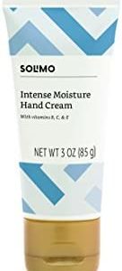 Amazon Brand - Solimo Intense Moisture Hand Cream with Vitamins B, C & E, 3 Ounce
