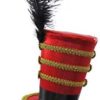 Mini Ringmaster Ringleader Small Top Hat Headband - Lion Tamer Headpiece - Toy Soldier Costume Accessories, Red/Black/Gold, One Size - Image 6