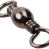 Fishing Barrel Swivels - 50/100 pcs Rolling Ball Bearing Fishing Swivel with Solid Ring Fishing Tackle Hook Line Connector Copper with Stainless Steel Black Nickle Coated Test Strength 35 - 165lbs - Image 5