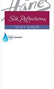Hanes Silk Reflections Women's Knee High Reinforce Toe 2 Pack