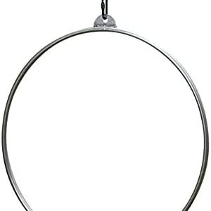 Gdrasuya10 85cm Aerial Ring Kit with 3-Carabiner, Single Point Yoga Hoop Circle Circus Aerial Hoop Set Maximum Load 350 kg Aerial Yoga Equipment for Dancing, Home Gym
