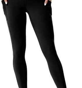 ImUGA Women's Yoga Leggings with Pockets High Waisted Stretch Tummy Control Athletic Workout Running Leggings