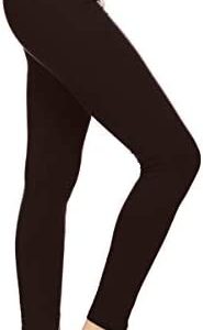 Leggings Depot High Waisted Leggings for Women Buttery Soft 3” Waistband Women's Leggings Solid Yoga - Reg, Plus, 1X3X, 3X5X