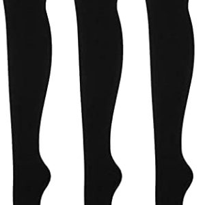 DRESHOW 3 Pairs High Thigh Socks Striped Over Knee Thin Tights Long Stocking Knee High Leg Warmer