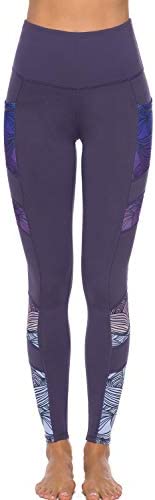 PERSIT Women's Printed Yoga Pants with 2 Pockets, High Waist Non See-Through Tummy Control 4 Way Stretch Leggings - Image 2