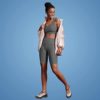 Sundwudu 4 Pack Biker Shorts for Women - 8” High Waist Summer Yoga,Running,Workout Shorts - Image 2