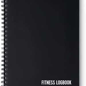 Fitness Logbook Softcover - Undated Workout Journal - 6 x 8 inches - Thick Paper, Durable Laminated Cover, Round Corners, Sturdy Binding - Stylish, Minimalistic and Easy-to-Use Gym Log Book