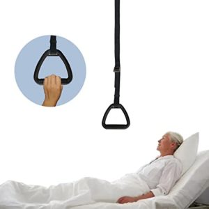 Bed Trapeze for Elderly, Ceiling Mounted Trapeze for Bed Mobility Transfer, Stand Ladder Bed Helper for Disabled, Elderly, Suitable for Hospital, Bedroom Bed Mobile Pull Up Aid
