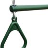Gorilla Playsets 04-0006-G/G 18" Trapeze Bar Assembly with Rings - Green Bar, Rings, 36.5" Plastisol Coated Chains - Image 4