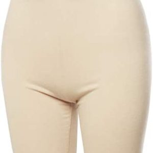 Women's Basic Solid Premium Cotton Mid Thigh High Rise Biker Bermuda Shorts
