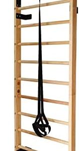 Victory Martial Arts Swedish Ladder Wood Stall Bar Suspension Trainer – Physical Therapy & Gymnastics Ladder w/ 11 Strategic Rods. Solid Pine.