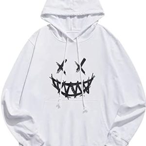 ZAFUL Fleece Hoodie Unisex Men Rose Letter Kangaroo Pocket Pullover Sweatshirt