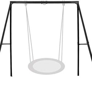 IKARE Heavy Duty Metal Swing Frame, Extra Large Swing Stand for Kids and Adults, Supports up to 440 LBS, Fits for Most Swings, Great for Indoor and Outdoor Activities, Garden, Backyard, Playground