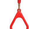 AIIAJJE Trapeze bar for Kids Trapeze Swing bar with Rings& Locking Carabiners for Indoor Jungle Gym Play Set and Outdoor Playground for Swingset ,Ninja line Backyard (Red) - Image 4